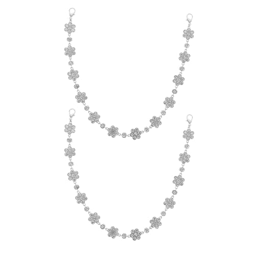 jojofuny 2 Stück Strass-Geldbörsenriemen: Blumen-Strass-Geldbörsenkette für DIY-Taschen und Handtaschen – Riemenersatz für Party-, Urlaubs- und Vintage-Kleiderzubehör von jojofuny