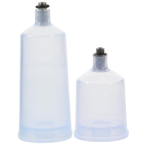 jojofuny 2 Stück Teiliges Airbrush Farbbehälter aus Korrosionsbeständigem Transparente Nachfüllflaschen mit Kompatibel für Siphon und Saugsysteme für Modellbau Tattoos Nageldesign und von jojofuny