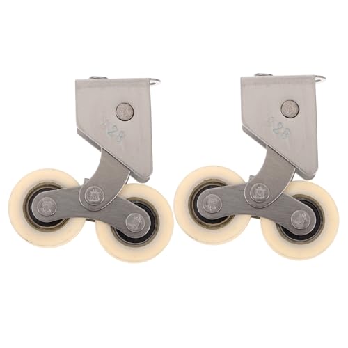 jojofuny 2 Stück Teiliges Aluminiumlegierung Schiebetür Laufrollen mit Nylon doppelrädern Langlebig und Leicht Sanfter Lauf für Schrank Fensterschiebetüren für Möbel und Büro Geeignet von jojofuny