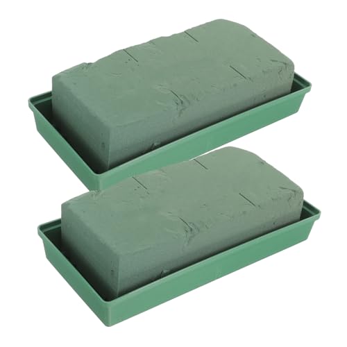 jojofuny 2 Stück Teiliges Blumensteckschaum in Schalen für Grabdekoration Wasserspeicher Blumenschwamm für Frische und Künstliche Blumenarrangements Vielseitig Einsetzbar für Garten und von jojofuny