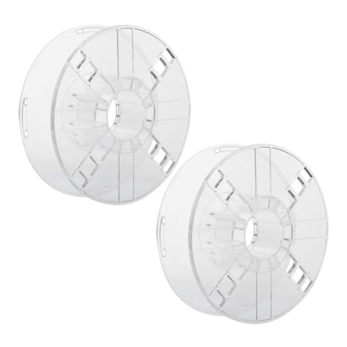jojofuny 2 Stück Teiliges Drucker Spulen Kunststoff Hohlspule Transparent Filamentspule Robuste Leichte Bobbin für Stabile Praktische Verwendung und Einfache Lagerung von jojofuny