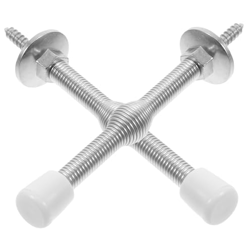 jojofuny 2 Stück Türstopper mit Feder Schwere Türen Türhalter für Zimmertür und Außentür Flexible Dämpfung Geräuscharm Einfache Wand und Sockelmontage Langlebig und Schützend von jojofuny