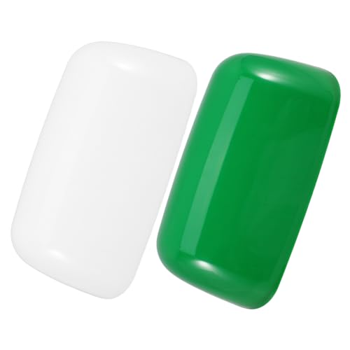 jojofuny 2 Stück Vintage Lampenschirm aus Robustem Kunststoff Ersatz für Bankerlampe Tischlampe Stilvoller Lampenschirm im Retro design für Schreibtisch Schlafzimmer und Bürobeleuchtung von jojofuny