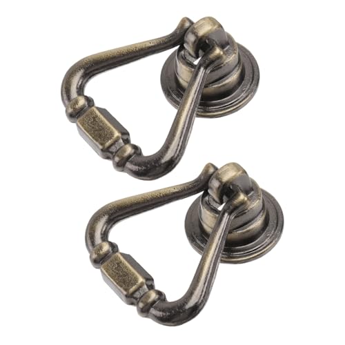 jojofuny 2 Stück Vintage Möbelgriff Bronze Zinklegierung Antiker Schrankknopf Einloch Retro Schubladengriffe für Kommode Küchenschränke Schranktüren mit Schrauben Zufällige von jojofuny