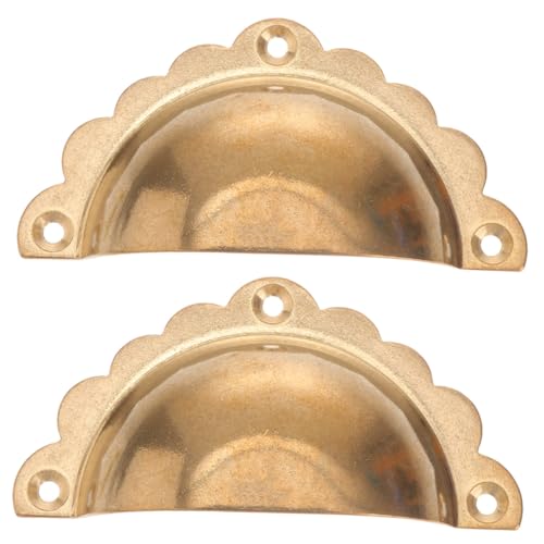 jojofuny 2 Stück Vintage Möbelgriff aus Langlebigem Messing Antike Schrankgriffe für Küchenschränke Kommoden und Kleiderschränke Rostbeständig Retro Design Vielseitig Einsetzbar als Tür von jojofuny