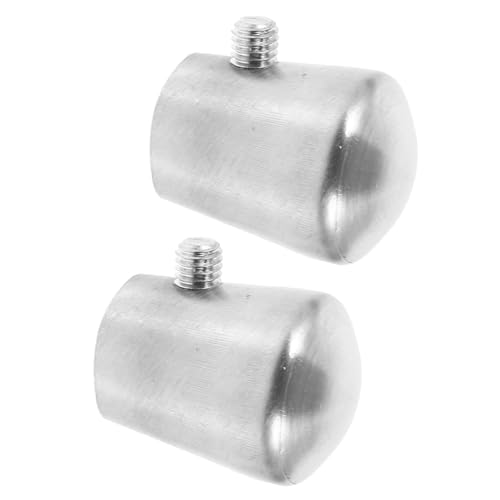 jojofuny 2 Stücke Handlauf Endkappen Für Treppengeländer Metall Endkappen Gebürstetem Edelstahl Schiene Fitting von jojofuny