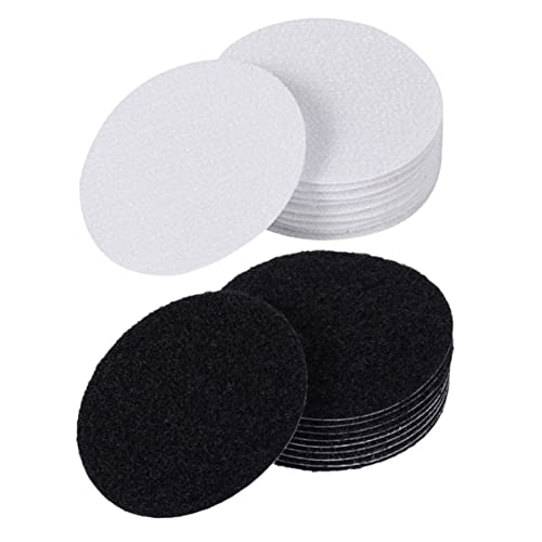 jojofuny 20 Paare Selbstklebende Klett Haken Fleece Oberfläche Rutsch Möbelfixierung Sofa und Kissen Adapter Schwarz und Weiß für Betten und Matten von jojofuny