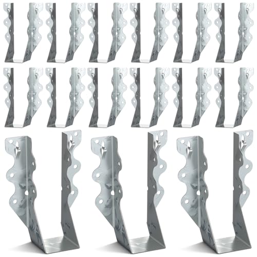 jojofuny 20 Stück Holz Shurrikan Binder 2 X 6 Zoll Balkenträger – Verzinkte Sparrenbinderhalterungen Zur Frontmontage Für Holzdeck Pergola Hardware Silber von jojofuny