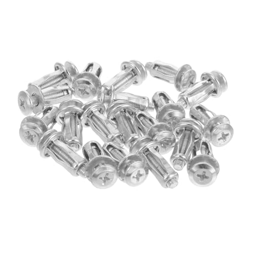 jojofuny 20 Stück Teiliges Metall Expansionsbolzen Extra Kurze Hohlraumdübel mit Blütenblatt Expansionsmutter Robust für Türverankerung und Betonwände Einfache Installation Langlebig und von jojofuny