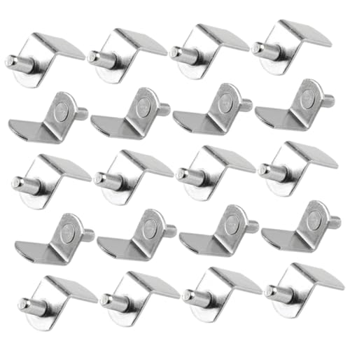 jojofuny 20 Stück Teiliges Metall Regalstützset Schrank Regalträger Stabile Einlegebodenhalter für Bücherregal Schrank Küchenschrank und Möbel Langlebige Verzinkte Shelf Pegs von jojofuny