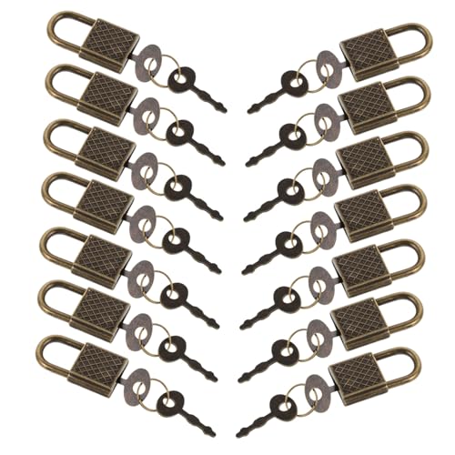 jojofuny 20 Stück Teiliges Mini Vintage Vorhängeschlösser in Grünkupfer Kleine Dekorative Sicherheits-schlösser mit Schlüssel für Tagebücher Schmuckkästchen Koffer Holzboxen und von jojofuny