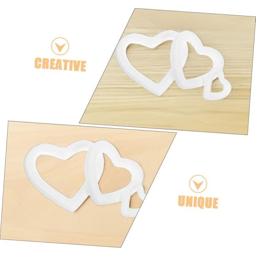 jojofuny 20 Stück Teiliges Schaumstoff Herz Weiß Unbemalt Leicht Vielseitig für DIY Basteln Hochzeitsdeko Valentinstag Kranzformen und Wohnaccessoires von jojofuny