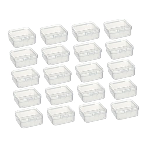 jojofuny 20stücke Plastikdosen Mit Deckel Klein Transparente Kleine Aufbewahrungsboxen Für Schmuck Und Kleine Gegenstände Bastelbehälter Mit Verschluss von jojofuny