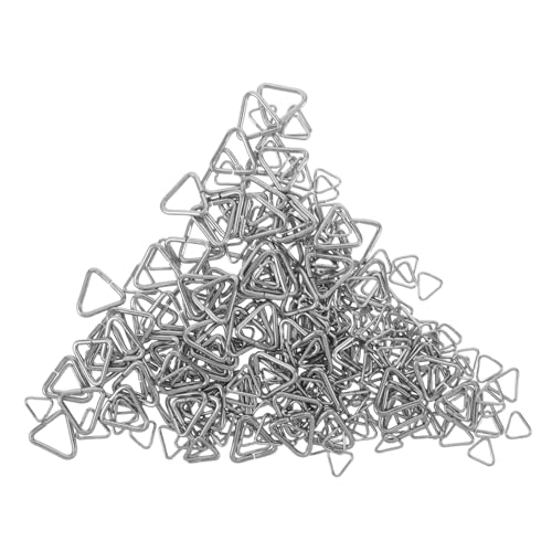 jojofuny 240 Stück Edelstahl Dreieckige Geschlossene Sprungringe Pinch Bails Schmuckverbinder für Halsketten Armbänder DIY Schmuckherstellung Zubehör von jojofuny