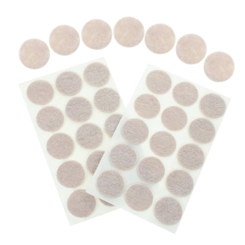 jojofuny 288 Stück Selbstklebende Filzgleiter Möbelgleiter Beige Filzpads für Möbelfüße Stuhlbeine Bodenschutz Hartholz Fliesen Möbelgleiter für Stühle Sofas Tische von jojofuny