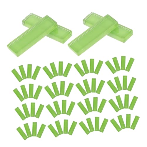 jojofuny 2Er-Pack Glas-mosaikfliesen Grüne Rechteckige Glasstücke für DIY Bastelprojekte Nachhaltige Glasstreifen für Mosaikkunst Vielseitige Dekoration für Bilderrahmen Untersetzer von jojofuny