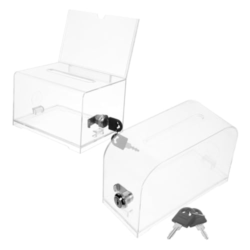 jojofuny 2Sätze Acryl Visitenkartenbox mit Schloss für Hochzeitskarten und Vorschläge Klarer Aufbewahrungskasten für Geldgeschenke und Ideenbox für Veranstaltungen jojofuny 2Sätze Acryl Visitenkartenbox mit Schloss für Hochzeitskarten und Vorschläge Klarer Aufbewahrungskasten für Geldgeschenke und Ideenbox für Veranstaltungen von jojofuny