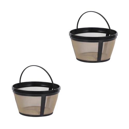 jojofuny 2St Kaffeefilter Kaffeemaschine Gerätefilter Brühfilter Konzentratfilter zylindrischer Filter Permanentfilter wiederverwendbare Braufilter Austausch des Netzfilters Nylon Golden von jojofuny
