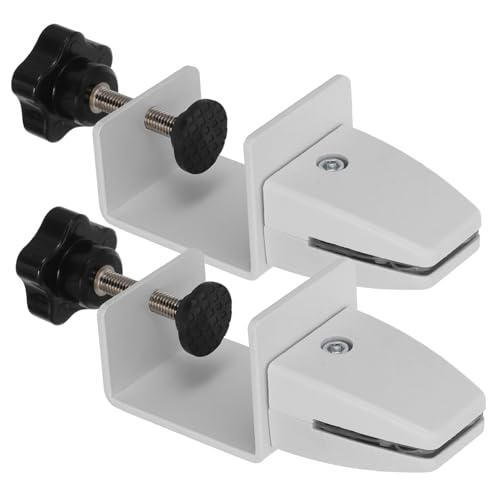 jojofuny 2Stücke Verstellbare Tischtrennwand Clip Lochfreies Design aus Aluminiumlegierung für Schreibtische Installieren und Langlebig für Konzentriertes Arbeiten von jojofuny
