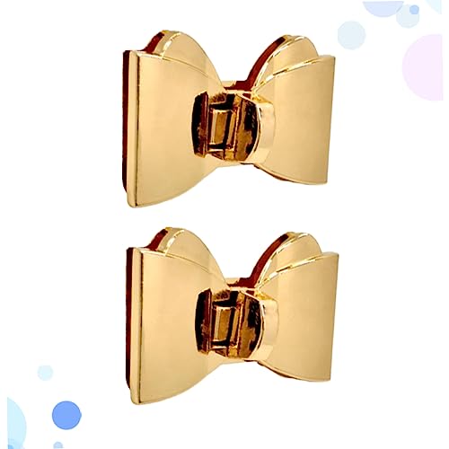 jojofuny 2Stücke Vintage Bogenknoten Drehverschluss Zinklegierung für Geldbörsen und Handtaschen für DIY Lederhandwerk und Taschenaccessoires von jojofuny