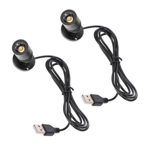 jojofuny 2stücke Mini Led Spotlights Für Innenräume Usb Schrankbeleuchtung Für Schmuckvitrinen Verstellbare Kleine Lampen Mit Hoher Helligkeit Für Produkte Und Displays von jojofuny