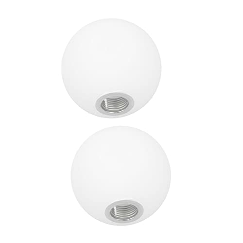 jojofuny 2st Lampenschirm Lampenglas Ersatz Ersatzglas Stehlampe Hängelampe Ersatzglas Kugellampe Kugelleuchten Außen G9 Hängend Weiß von jojofuny