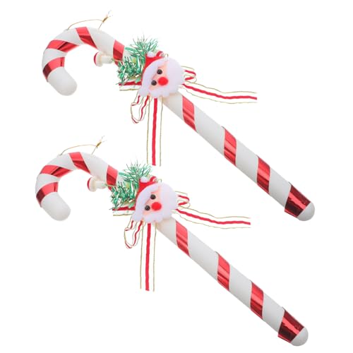 jojofuny 2stücke Zuckerstangen-weihnachtsdekorationen Hängeornamente Für Baum Party-dekorationen Aus Kunststoff von jojofuny