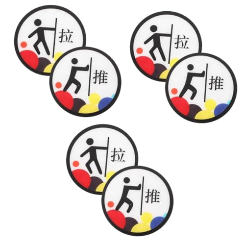 jojofuny 3 Paar Türaufkleber Büro Zuhause Türschild Aufkleber Abnehmbar Groß Sicherheits Warnaufkleber Push Pull Aufkleber Tür Vertikales Schild Keep Push Schild Für Eingangstür von jojofuny