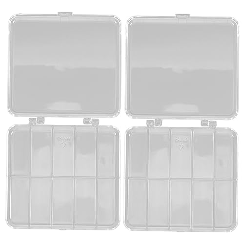 jojofuny 3 Sätze Aufbewahrungsboxen Mit Fächern Transparente Organizer Boxen Für Zubehör Kleinteile Für Diy Projekte Und Handwerksbedarf Kompakt Tragbar 2 Stück * 3 von jojofuny