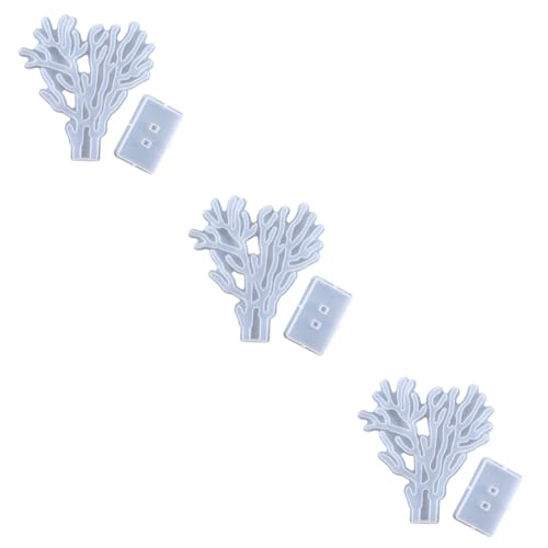 jojofuny 3 Sätze Schimmel Untersetzer Formen Silikonform Einfache Diy-form Umgekehrte Form Kristall-epoxy-form Handgefertigte Form Silikon Sterben Diy Manuelle Form Weiß Kieselgel von jojofuny