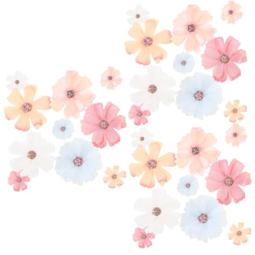 jojofuny 3 Sätze Simulierte Blütendekoration Kunstblumen Zur Dekoration Fälschung Gefälschte Blumen Im Freien Uv Dekorativ Drinnen Rosa Künstlicher Blumenstrauß Bunt Stoff 50 Stück * 3 von jojofuny