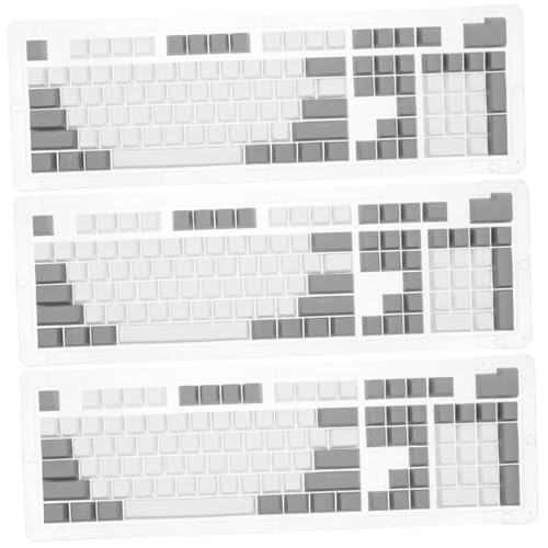 jojofuny 3 Sätze Tastenkappe Funky Mechanical Keyboard weiße mechanische Tastatur benutzerdefinierte Tastatur Computertastaturen Tastaturkappen Tastatur-Dekor Rechner Zubehör Schutzfilm pbt von jojofuny