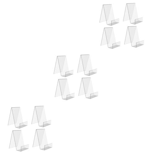 jojofuny 3 Sätze Teiliges Transparentes Acryl Bücherregal Ständer Für Bücher Kunstwerke Und Dokumente Für Schreibtische Und Verkaufsflächen 4 Stück * 3 von jojofuny