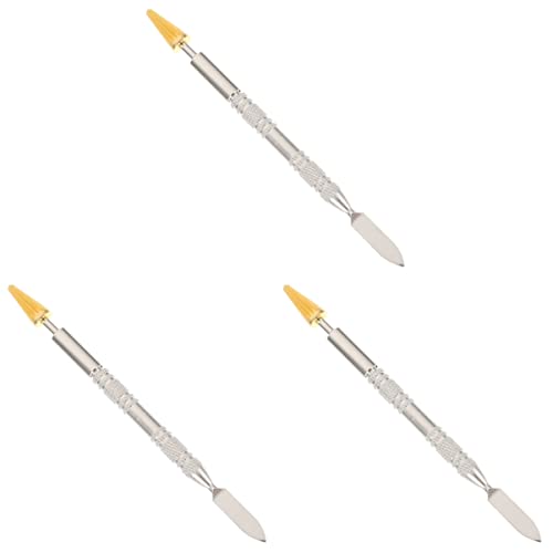 jojofuny 3 Stck. Lederölapplikator mit Ergonomischem Griff Doppelt Verwendbarer Ölkantenstift für Leder Werkzeug für DIY Projekte und Lederverarbeitung Langlebig und Vielseitig Einsetzbar von jojofuny