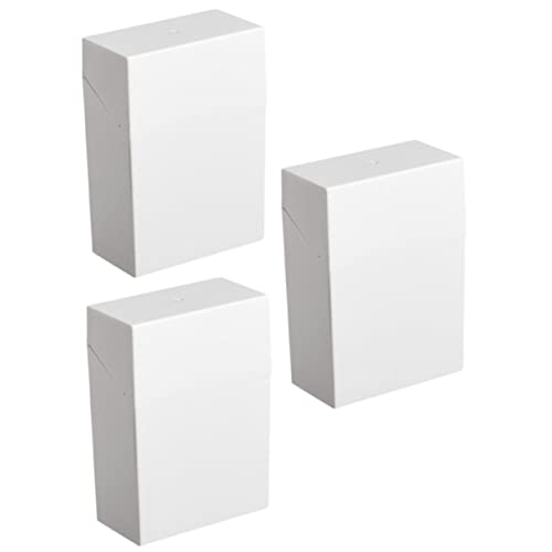 jojofuny 3 Stück Boxen Aufbewahrungsbox zum Nähen Lagerung Schreibtisch Veranstalter klein Organisatoren aufbewahrungsdose Storage Boxes Jewelry Box Tupferhalter Tupfer Fall Plastik Weiß von jojofuny