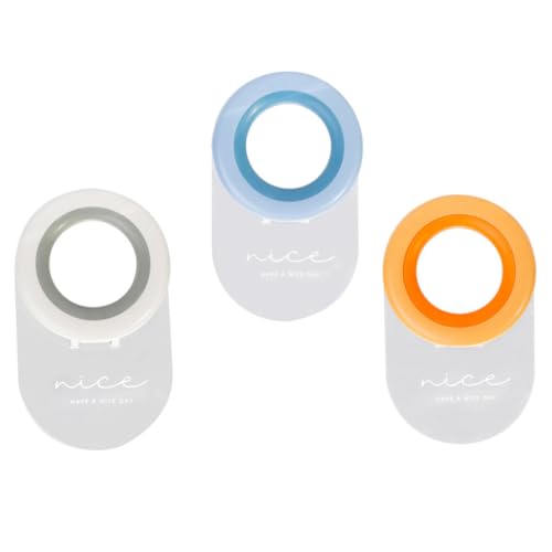 jojofuny 3 Stück Selbstklebende Wc Sitz Griff Teilig Stabile Paste Type Möbelgriffe Tpr Praktische Toilettendeckelheber in Warmem Orange und Himmelblau Einfache Montage für Bad und von jojofuny