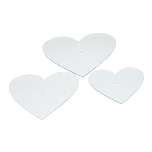 jojofuny 3 Stück Teiliges Acryl Patchwork Lineal Herzförmig Nählineal Quilting Vorlage für Nähen Anfänger Basteln Zeichnen Schneiden Kleidung Design DIY von jojofuny