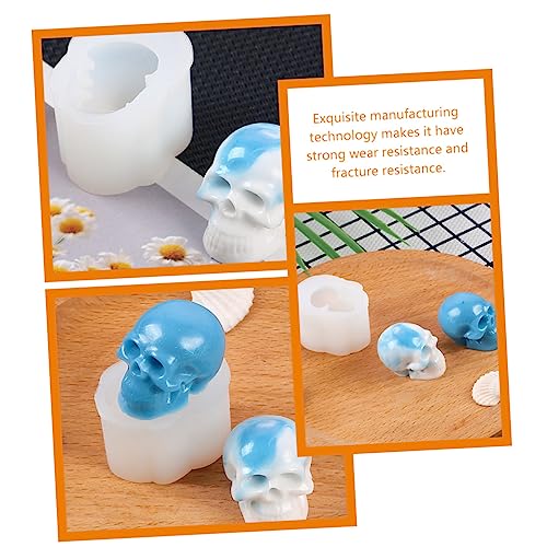jojofuny 3 Stück Teiliges DIY Silikonform Schädelkopf Reißfestes Epoxidharz Gießform für Tischdeko Waschbare und Langlebige Kunstharzform für Handgemachte Schmuck und Bastelprojekte von jojofuny