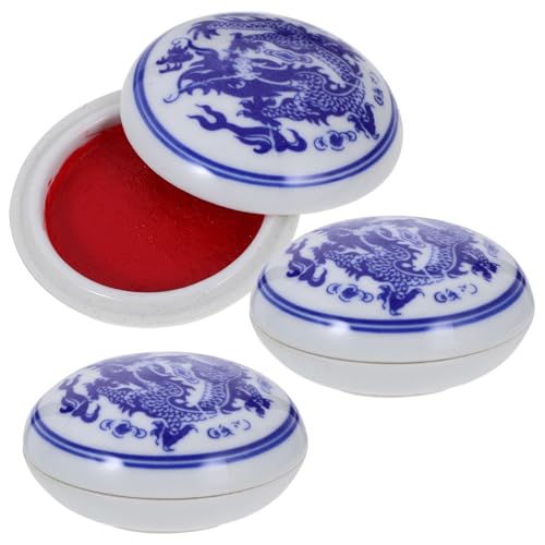 jojofuny 3stücke Stempelkissen Für Chinesische Malerei Und Kalligrafie Mit Dekorativer Keramikbox Zum Malen Und Zeichnen Langlebig Und Wiederverwendbar jojofuny 3stücke Stempelkissen Für Chinesische Malerei Und Kalligrafie Mit Dekorativer Keramikbox Zum Malen Und Zeichnen Langlebig Und Wiederverwendbar von jojofuny