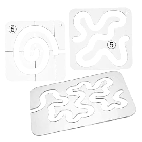 jojofuny 3 Stück Teiliges Quiltlineal Transparentem Acryl Langlebige Patchwork Schablonen mit Hoher Sichtbarkeit für Präzises Nähen Vielseitige Quilting Templates für Tischdecken Teppiche von jojofuny
