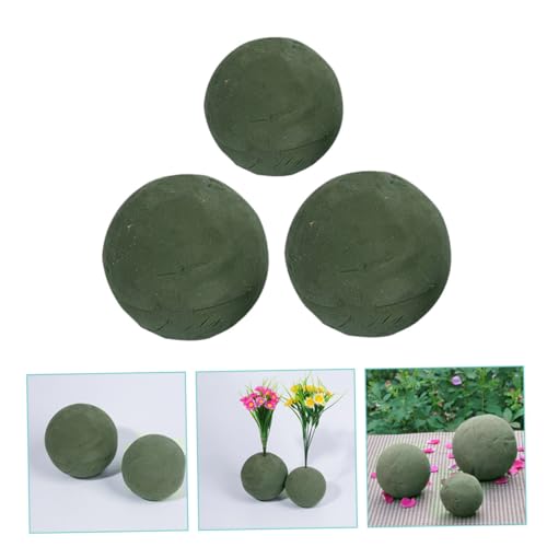 jojofuny 3 Stück Teiliges Runde Steckschaumkugeln aus Premium Schwamm mit Starker Wasseraufnahme Langlebige Steckmasse für Frische Blumenarrangements bei Hochzeiten Geburtstagen und von jojofuny