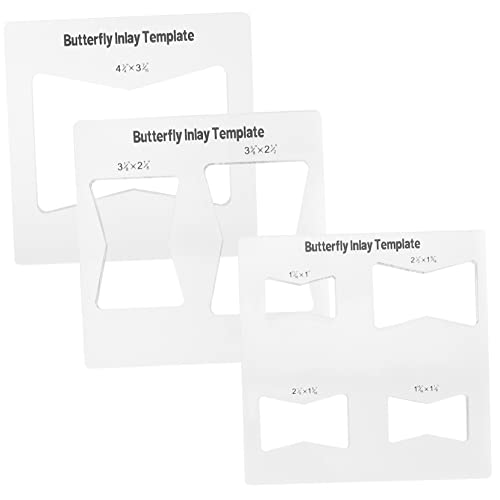 jojofuny 3 Stück Teiliges Schmetterlings Schlüssel Inlay Vorlagen Set Präzise Frässchablonen für Holzverarbeitung Robustem zum Reparieren und Verstärken von Möbeln jojofuny 3 Stück Teiliges Schmetterlings Schlüssel Inlay Vorlagen Set Präzise Frässchablonen für Holzverarbeitung Robustem zum Reparieren und Verstärken von Möbeln von jojofuny