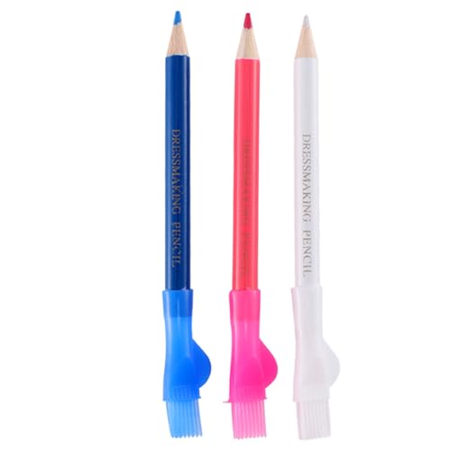 jojofuny 3 Stück Teiliges Schneiderkreide Pinsel Ergonomisch Wasserlöslich Schadstofffrei zum Markieren von Nähstoffen für Heim Profi-schneiderei Erleichtert Präzises Nähen und Zuschneiden von jojofuny