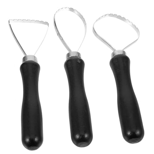 jojofuny 3 Stück Tontools Kunsthandwerk Keramik schnitzen Polymer Anfänger Bildhauerwerkzeug aus Ton Nadelwerkzeuge zum Formen von Ton Tonbildzeuge Bildhauerei Holz und Edelstahl Schwarz von jojofuny