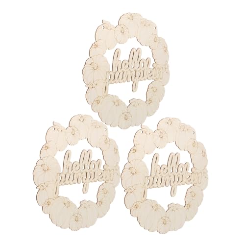 jojofuny 3 Stück Unlackierte Holz-kürbisanhänger und Band DIY Weihnachtskranz-holzscheiben für Malen und Basteln Flexible Dekoration für Tür Wand und Baum jojofuny 3 Stück Unlackierte Holz-kürbisanhänger und Band DIY Weihnachtskranz-holzscheiben für Malen und Basteln Flexible Dekoration für Tür Wand und Baum von jojofuny