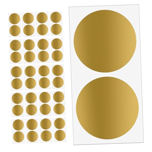 jojofuny 30 Stück Runde Scratch Off Aufkleber Selbstklebend Goldfarben DIY Scratch Karten Aufdeckfolie für Spiele Belohnungen Überraschungen Halloween Weihnachten von jojofuny