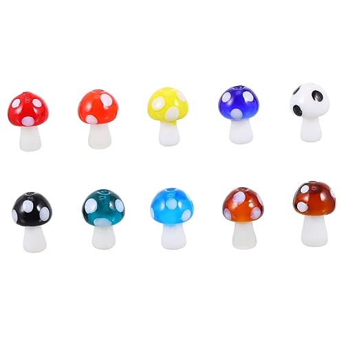 jojofuny 30 Stück Teiliges Bunte Glas Pilzperlen Handgefertigte Schmuckperlen zum Basteln von Ohrringen Armbändern und Halsketten Dekorative Diy Spacer Beads für Kreatives Schmuckdesign jojofuny 30 Stück Teiliges Bunte Glas Pilzperlen Handgefertigte Schmuckperlen zum Basteln von Ohrringen Armbändern und Halsketten Dekorative Diy Spacer Beads für Kreatives Schmuckdesign von jojofuny
