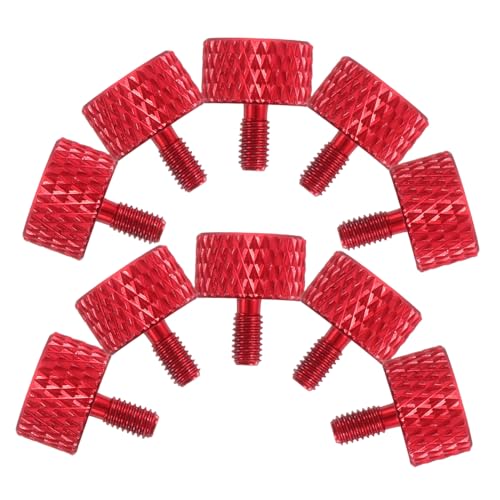 jojofuny 30 Stück Teiliges Computer Daumenschrauben aus Aluminiumlegierung Rändelnd Sicher Drehbar Präzise für Pc-gehäuse Pci-steckplätze und Laufwerke Weinrot Schnelle Montage von jojofuny