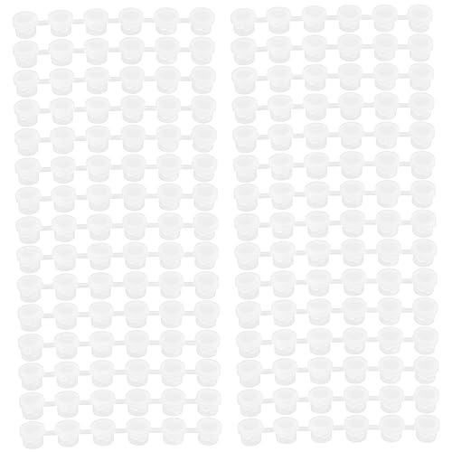 jojofuny 30 Stück Transparente Aufbewahrungsbehälter Leere Farbbehälter Malzubehör Farbkasten Töpfe Klar Lagerung Farbe Streifen Deckel Frisch Verschluss Bastelbedarf Perlen Glitzer Pulver von jojofuny