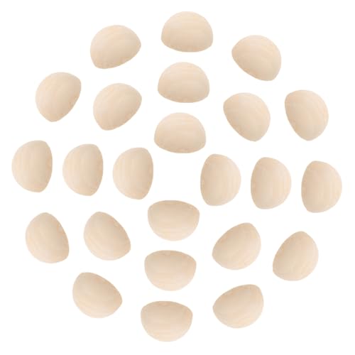 jojofuny 30 Stück Unvollendete Halbe Holzkugeln Mini Hemisphäre für DIY Projekte und Bastelbedarf für und Kreativprojekte Glatt und zum Bemalen und Dekorieren von jojofuny